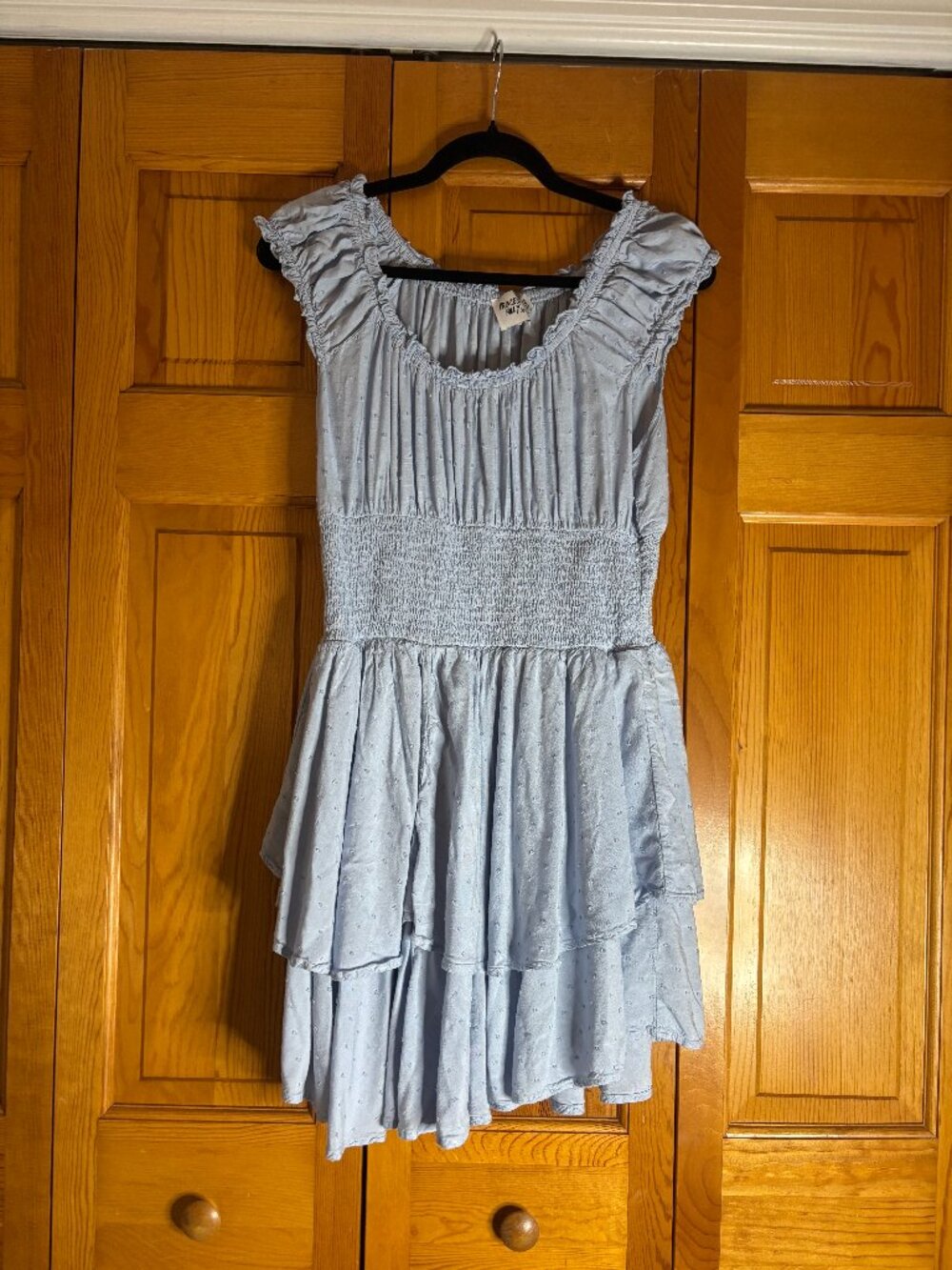 Princess Polly Ruffle Light Blue Dress (With built in shorts)